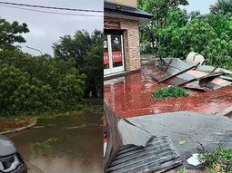 Chivilcoy: voladura de techos y caída de árboles por temporal de viento y lluvia