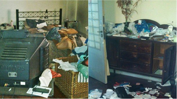 Así dejó la casa el ladrón de la parrilla