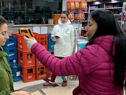 Coronavirus: en un supermercado chino de Villa Urquiza le toman la fiebre a los clientes