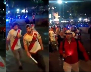 Incidentes en el Obelisco en el final de los festejos de River