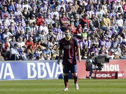 con messi, el barcelona jugo mal, perdio con valladolid y no llego a la cima con messi, el barcelona jugo mal, perdio con valladolid y no llego a la cima