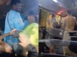 Impactante video de una batalla campal dentro de un colectivo en Mar del Plata