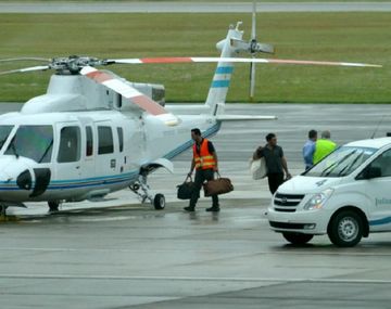 Awada volvió de Punta del Este en el helicóptero presidencial