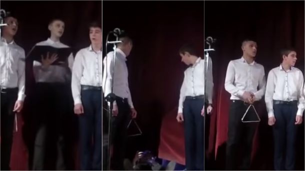 VIDEO: Un corista se desmayó y la indiferencia de sus compañeros se hizo viral