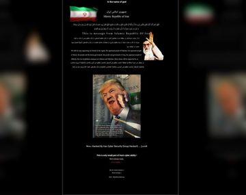 Un presunto grupo iraní hackeó una página web del gobierno de Estados Unidos