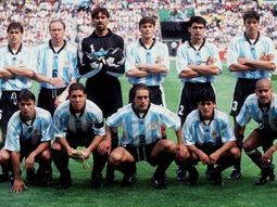 Una de las formaciones habituales de la Selección argentina en Francia 98 Una de las formaciones habituales de la Selección argentina en Francia 98