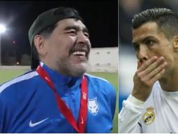 Maradona se rió de Cristiano Ronaldo Maradona se rió de Cristiano Ronaldo