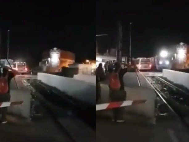 Un colectivero pasó con la barrera baja: la peligrosa maniobra para no ser arrollado por el tren