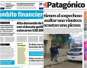 Tapas de diarios del jueves 1 de marzo de 2018