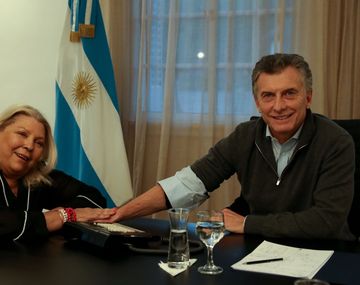 Elisa Carrió y Mauricio Macri