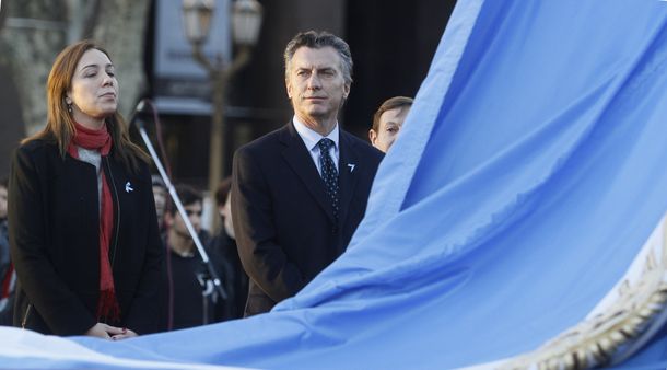 Mauricio Macri presidió el acto de festejo por el aniversario de la Independencia nacional.