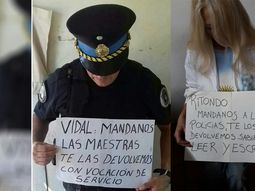 policias vs. maestros: el viral que inundo las redes en medio de la protesta policias vs. maestros: el viral que inundo las redes en medio de la protesta