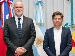 Ministro chileno Álvaro Elizalde y gobernador Axel Kicillof.