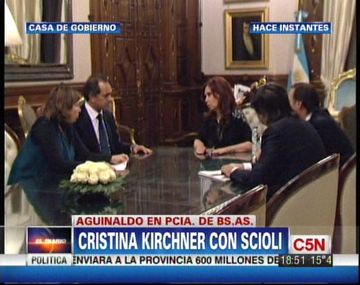 Cristina recibió a Scioli y hará anuncios sobre minería