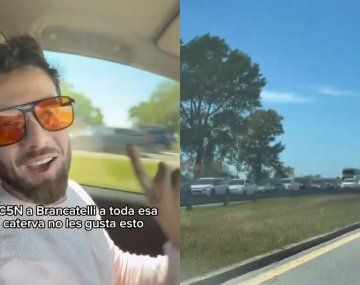 Periodista libertario se filmó manejando en la Ruta 2 sin cinturón: piden que lo multen