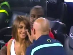 Fuerte polémica por un asistente muy cariñoso con la mujer de Messi