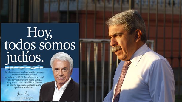 Aníbal Fernández, irónico con De la Sota: Hoy somos todos judíos, ¿y mañana?
