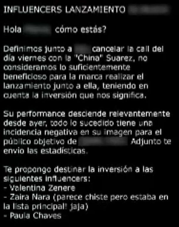 Tras el Wandagate, a la China Suárez se le derrumban las finanzas