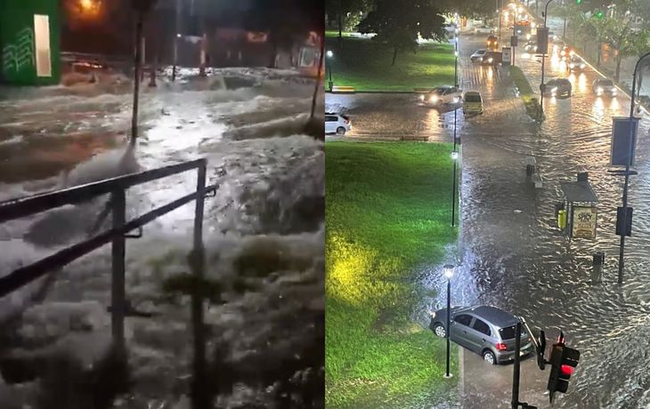 Graves inundaciones en La Plata: las preocupantes imágenes