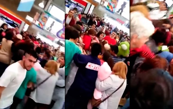 Así se pelean en un súper por osos de peluches
