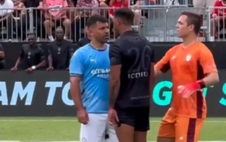 La fuerte reacción del Agüero tras recibir un patadón en el Mundial 7 vs. 7