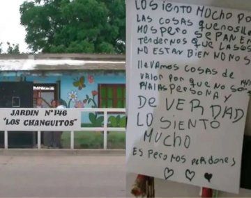 Robaron un jardín y pidieron disculpas: Sepan entendernos