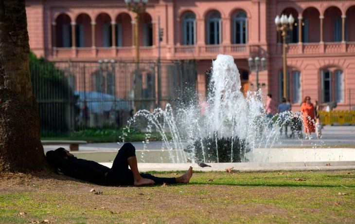 Calor en la Ciudad de Buenos Aires.