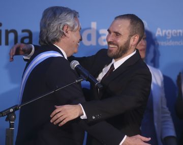 Alberto Fernández con Martín Guzmán