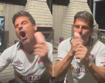 El alocado festejo de un hincha de Fluminense tras pasar a la final que es viral