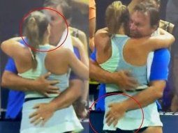 Polémica reacción del padre y entrenador de una jugadora de 16 años durante un festejo en el US Open