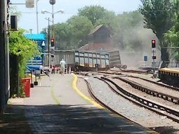 Descarriló una formación del tren Sarmiento en Haedo