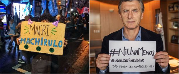 Mauricio Macri convocaba a la marcha contra los femicidios