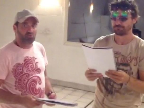 Pedro Alfonso y Mariano Iúdica ensayan para su nueva obra de teatro