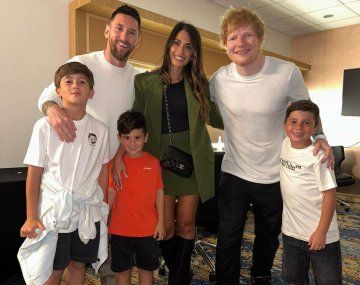 El encuentro de la familia Messi con Ed Sheeran que es furor