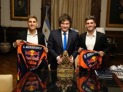 javier milei recibio a luciano benavides, campeon del rally dakar 2026 javier milei recibio a luciano benavides, campeon del rally dakar 2026