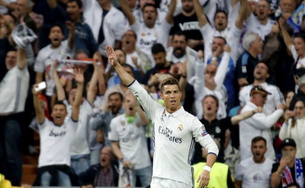 El festejo de Cristiano Ronaldo ante su gol ante Atlético Madrid por Champions