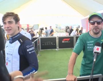 El divertido momento entre Alonso y Franco Colapinto que es viral