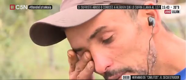 Estuvo preso por robo: habló el hermano de Carlitos, el secuestrador de Maia