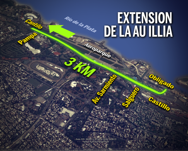 Así quedará la autopista Illia tras la extensión
