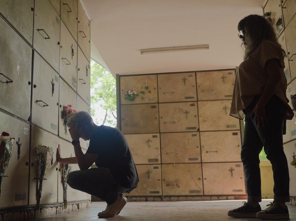 Matías Bagnato en una de las escenas del documental La Masacre de Flores Matías Bagnato en una de las escenas del documental La Masacre de Flores