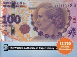 billete de evita, tapa de un libro sobre monedas billete de evita, tapa de un libro sobre monedas