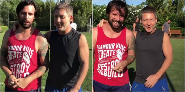 Cavenaghi y Suar se fundieron en un abrazo