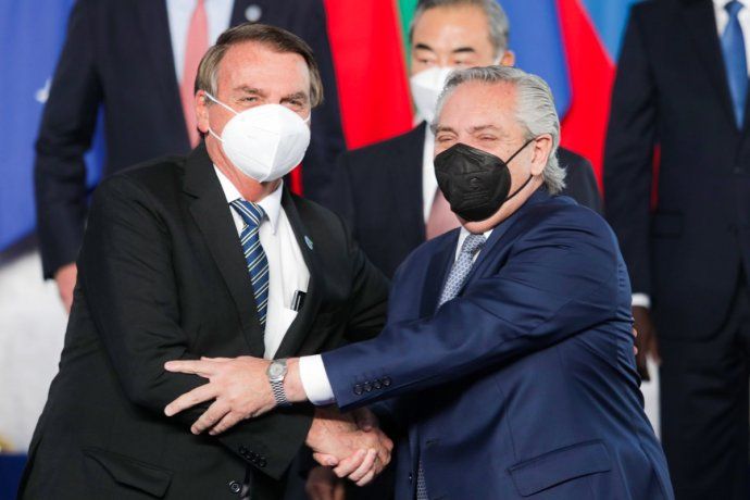 Alberto Fernández y Jair Bolsonaro en el G20