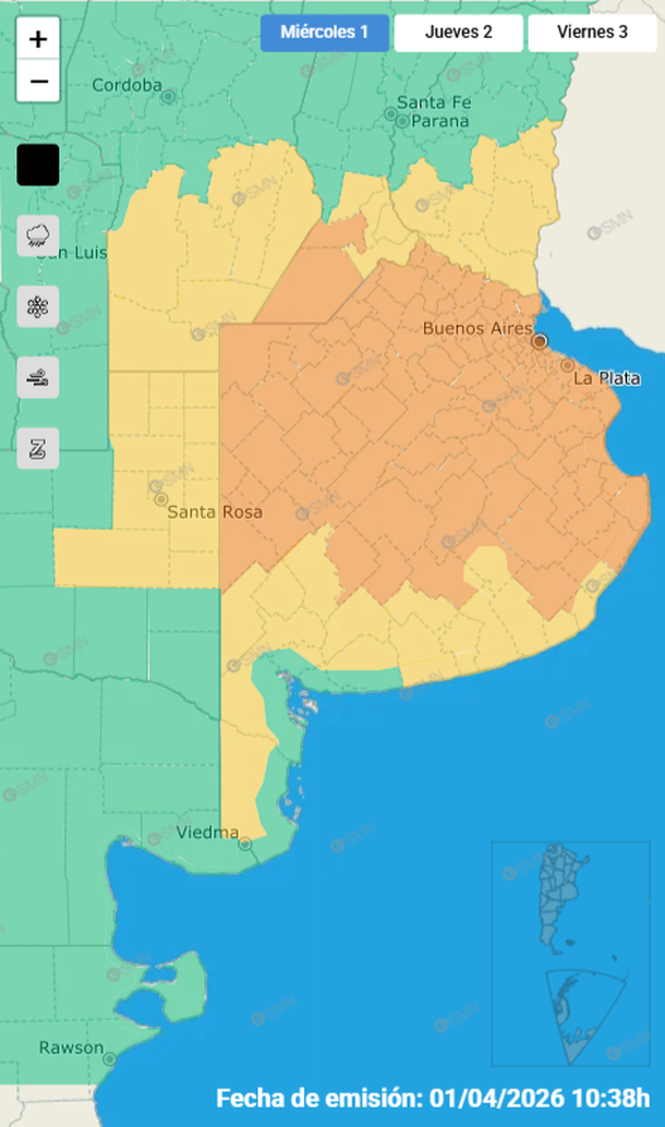Alerta Naranja del Servicio Meteorológico Nacional Alerta Naranja del Servicio Meteorológico Nacional