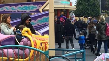 Messi y su familia en Eurodisney. Messi y su familia en Eurodisney.