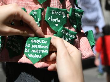 Protesta a favor del aborto legal.