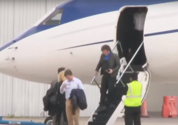Así llegó Javier Milei desde Estados Unidos