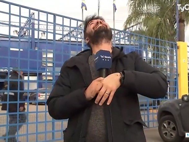 El incómodo momento de Tato Aguilera con una paloma durante un móvil en vivo