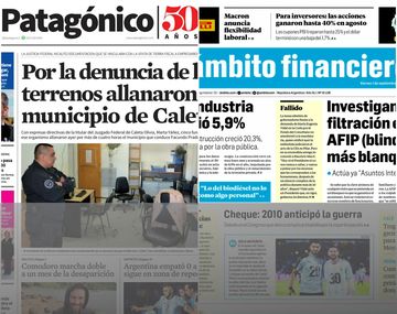 Tapas de diarios del viernes 1 de septiembre de 2017