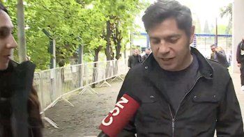 Axel Kicillof con C5N antes del acto por el Día de la Lealtad Peronista.&nbsp;